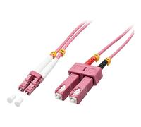 Lindy - Cordon de raccordement - SC multi-mode (M) pour LC multi-mode (M) - 3 m - 3 m - fibre optique - duplex - 50 / 125 microns - OM4 - sans halogène - violet