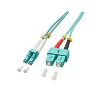 Lindy - Cordon de raccordement - SC multi-mode (M) pour LC multi-mode (M) - 5 m - 5 m - fibre optique - duplex - 50 / 125 microns - OM3 - sans halogène