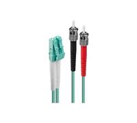 Lindy - Cordon de raccordement - ST multi-mode (M) pour LC multi-mode (M) - 15 m - 15 m - fibre optique - duplex - 50 / 125 microns - OM3 - sans halogène