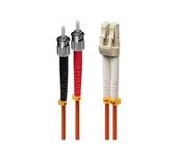 Lindy - Cordon de raccordement - ST multi-mode (M) pour LC multi-mode (M) - 2 m - 2 m - fibre optique - duplex - 50 / 125 microns - OM2 - sans halogène