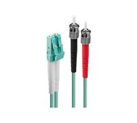 Lindy - Cordon de raccordement - ST multi-mode (M) pour LC multi-mode (M) - 5 m - 5 m - fibre optique - duplex - 50 / 125 microns - OM3 - sans halogène