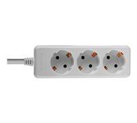 Lindy 73100 Multiprise 3 Prises, Blanc