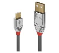 Lindy CROMO - Câble USB - USB (M) pour Micro-USB de type B (M) - USB 2.0 - 50 cm - rond - gris