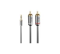 Lindy Cromo Ligne 1 M 1 X Mini-Phone Mâle Vers 2 X RCA Mâle Anthracite