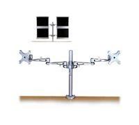 Lindy Dual Adjustable LCD Arms composant de montage - pour 2 écrans LCD - argent