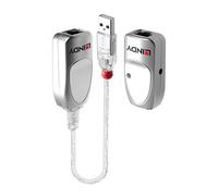 Lindy Extenseur USB 42805 – USB 1.1 par câble Cat.5e/6 jusqu'à 50 m – Connecteur DC – Gris