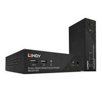 LINDY Extendeur kvm hdmi 1080p double écran sur rj45 hdbaset 3.0 jusqu'à 100m - usb / ir / rs232 G