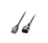 LINDY Extension Alimentation Cordon - 50 CM - IEC 60320 C14 / C13 - Noir