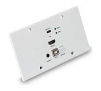 LINDY Cat.6 HDMI 4K60 & Type C HDBaseT EU Wall Plate KVM Extender HDMI™, USB-C®, USB 2.0 Extender HDBaseT (rallonge) câble réseau