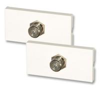 Lindy - Façade murale : double femelle type F (2 pièces)