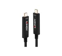 Lindy Câble hybride fibre optique vidéo 38503 USB-C mâle - USB-C mâle 15 m noir