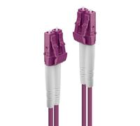 Lindy Câble fibre optique 46345 LC mâle - LC mâle OM4 50/125 µ Multimode 15 m rose