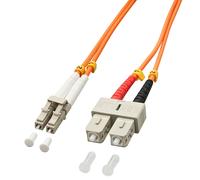 Lindy Cordon de raccordement fibre optique LC/SC 2 m – Multimode OM2 50/125 µm Duplex Orange