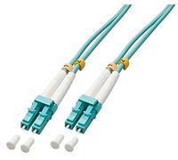 LINDY 46402 fibre optique FO Câble de raccordement 50.00 m bleu [1x LC mâle - 1x LC mâle] 50/125 µ Multimode OM3