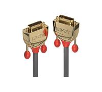 Gold - Câble DVI - liaison double - DVI-D (M) pour DVI-D (M) - 1 m - vis moletées - gris