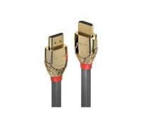 Lindy Câble HDMI Gold Line 37868 – 20 m, mâle‑mâle, Ethernet, triple blindage, gris, support 4K