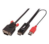 LINDY HDMI to HDMI adapter cable 2m. HDMI Male to VGA Male