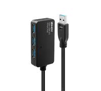 Lindy Hub D'Extension Active USB 3.0 Pro 4 Ports Hub USB 3.2 Noir