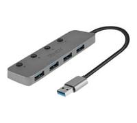 Lindy 43309 hub & concentrateur USB 3.2 Gen 1 (3.1 Gen 1) Type-A 5 Mbit/s Gris
