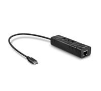 Lindy 43249 hub & concentrateur USB 3.2 Gen 1 (3.1 Gen 1) Type-C 5000 Mbit/s Noir