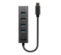 Lindy Hub USB 43325 – 4 ports USB-A Type-C USB 3.2 Gen1 5 Gbit/s Gris