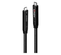 Lindy Câble USB‑C 43393 – USB 3.2 Gen1, DisplayPort 1.4, 60W PD, mâle–mâle, 8 m, noir