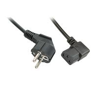 LINDY IEC-Netzkabel abgewinkelt Schuko an C13 2m