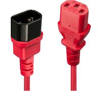 LINDY IEC-Netzverlängerung C14 - C13 rot 2m