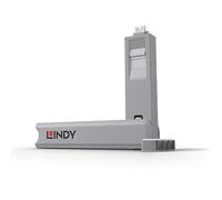 LINDY Kit bloqueur de Port USB Type C avec clé et 4 verrous, Blanc