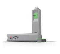 Lindy 40426 bloqueur de port Bloqueur de port + clé USB Type-C Vert 5 pièce(s), Sécurité