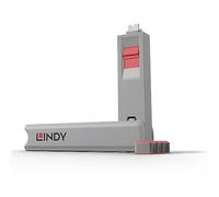 Lindy Verrouillage de port USB-C® 40425 – jeu de 4 rose avec 1 clé