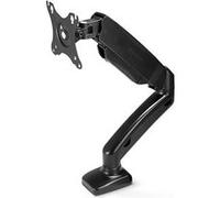 Lindy - Kit de montage (bras de support de bureau à ressort à gaz pour moniteur, fixation par pince pour bureau, support de bord) - pour Écran LCD - aluminium, PVC - noir - Taille d'écran : 17"-27" -