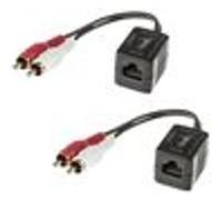 LINDY Kit extender audio stéréo- Cat.5-6 - 100m - 2x RCA G