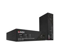 Lindy Kit Extender KVM HDBaseT Cat.6 HDMI Dual Head USB, IR & RS232, 100m