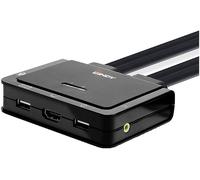 Lindy 42345 commutateur écran, clavier et souris Grille de montage Noir