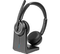 Lindy L118 Casque de bureau sans fil avec station de charge on-ear