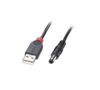 LINDY Lot de 5 Câbles adaptateur USB A vers prise DC 5,5/2,5mm