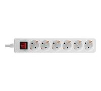 LINDY Mains 6 way gang socket with on/off switch