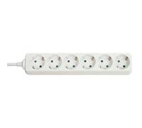 Lindy Multiprise 6 prises 1.40m (Blanc)