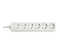 Lindy Multiprise 6 prises Schuko, blanc