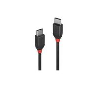 LINDY Noir Ligne 1 M Transfert Données USB Câble Type C Mâle à Blindage