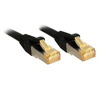 LINDY Patchkabel Cat6A S/FTP LSOH Cat7 Rohkabel schw. 0.30m