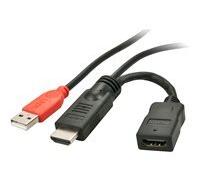 Lindy Power Injector Cable - câble vidéo / audio / alimentation - HDMI / USB