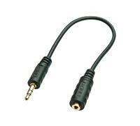 Lindy Câble adaptateur audio 35699 – Jack mâle 3.5 mm vers Jack femelle 2.5 mm noir