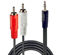 Lindy Premium - Câble audio - RCA x 2 (M) à mini jack stéréo (M)