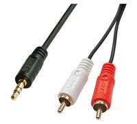 Lindy Premium - Câble audio - RCA x 2 mâle pour mini-phone stereo 3.5 mm mâle - 20 m - blindé - noir