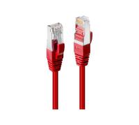 Lindy Premium - Cordon de raccordement - RJ-45 (M) pour RJ-45 (M) - 7.5 m - Paire torsadée blindée (SSTP) - CAT 6 - sans halogène, sans crochet - rouge