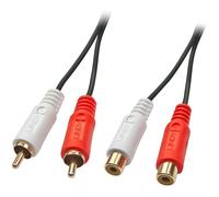 Rallonge LINDY 35671 Cinch-RCA audio [2x Cinch-RCA mâle - 2x Cinch-RCA femelle] 2.00 m noir