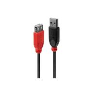 Lindy Rallonge Active USB 2.0 5m, USB A Mâle vers USB A Femelle, 480Mbit/s, AWG 24/28, Blindage Aluminium, PVC Noir, Compatible USB Type A