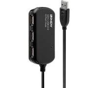 Lindy Rallonge active USB 2.0 Pro avec Hub 4 ports, 12m, Hub USB